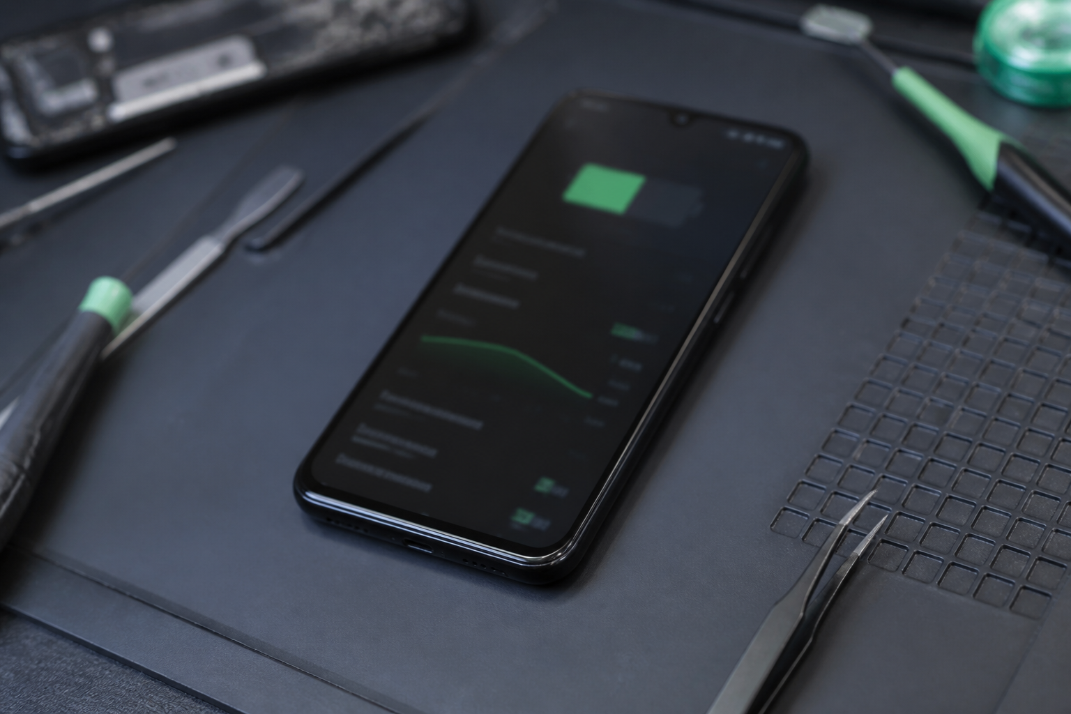 Pantalla de Redmi A7 Pro mostrando el uso de la batería en HyperOS